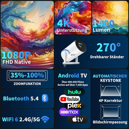 Ultra-Clear Smart Home Projector